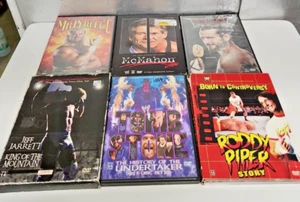6er Set WWE Biografie DVDs Undertaker Rowdy Piper McMahon CM Punk Jarrett - Bild 1 von 17