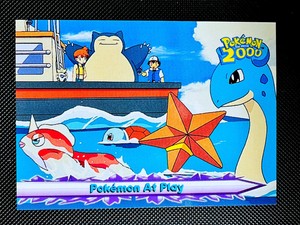 topps Pokemon The Movie 2000 Foil #18 Pokemon at Play Snorlax Lapras Staryu