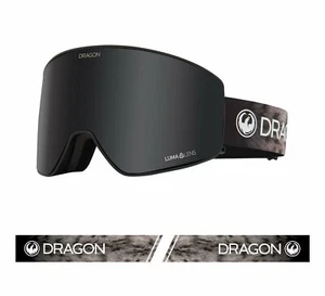 DRAGON MASCHERA SNOWBOARD PXV2 SNOW LEOPARD LENTI LUMALENS NERA IONIZED + NERA - Imagen 1 de 4