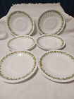 VINTAGE PYREX CORELLE SPRING BLOSSOM CRAZY DAISY SAUCERS, 6.25 INCHES, LOT OF 6