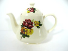 Sadler Teapot Chic Red Yellow Roses 3 1 2 Cups England