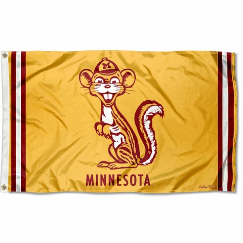 Minnesota Gophers Vintage Retro Throwback Large Outdoor Flag Cover