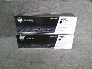 W2110X 206X New Genuine HP High Yield 2pk Black Toner Cartridges - Photo 1/2