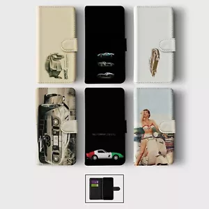 CASE FOR SAMSUNG S23 S22 S21 S20 S10 S9 WALLET FLIP PHONE COVER CARS VINTAGE ADS - Picture 1 of 8