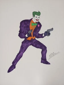 The Joker 11x14 ORIGINAL COLOR ILLUSTRATION By Luke Kororolowicz - Picture 1 of 1