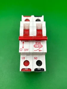 MEM ASN63 63A Double Pole Main Switch Isolator - Picture 1 of 4