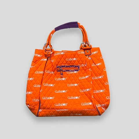 Clemson Tigers Handmade Purse / Handbag Custom OOAK Football Team Logo Carry Bag Cover