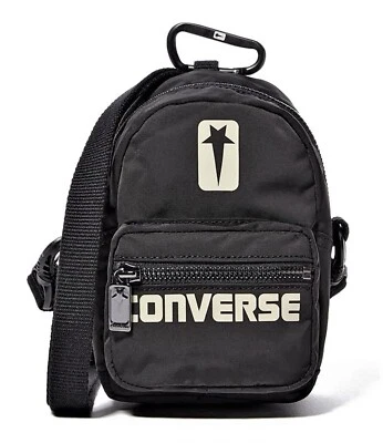 RICK OWENS DRKSHDW x Converse 'MINI MOCHILA' correas para hombros y brazos negro/gris ¡NUEVO CON ETIQUETAS! Foto 1 de 4