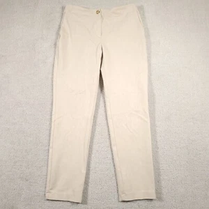 J Jill Dress Pants Womens 6 Light Beige Flat Front Heathered Elastic Back Pocket - Picture 1 of 16