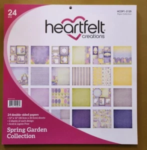 Heartfelt Creations SPRING GARDEN Paper Pad Collection Card Scrapbook 12” Tablet - Picture 1 of 6