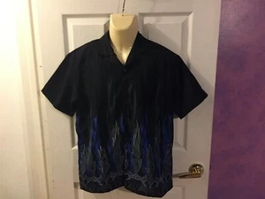 Mens City Impact Shirt Button Down, Flames Youth Size L New with Tag - Picture 1 of 3