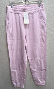 NWT Fabletics Women's Eco Conscious Pink Slim Sweatpants Sz LG High Waisted - Picture 1 of 12