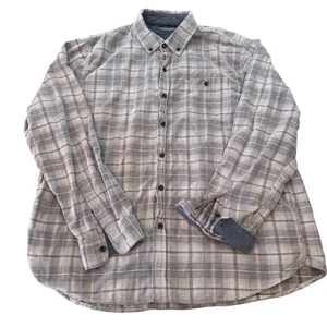 Michael Bastian Shirt Mens XL Gray White Plaid Corduroy Textured Corpcore - Picture 1 of 22
