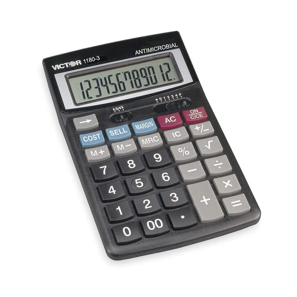 VICTOR 1180-3A Desktop Calculator,4.3" W,1" H 1TLW1 - Image 1 of 1