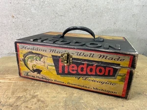 Heddon Wood used Empty Wood Tackle Box for fishing Gear Large - Picture 1 of 13