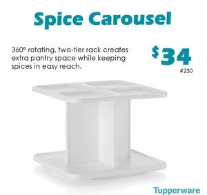 Tupperware Modular Mates Spice Carousel Spinning Rack White (No Containers) NEW - Picture 1 of 11