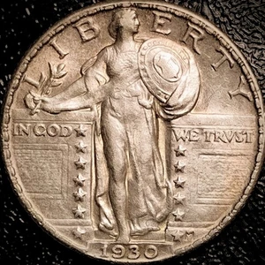 1930 Standing Liberty Quarter - AU - 25C - Picture 1 of 2