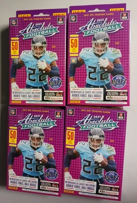 Caja colgante de tarjetas coleccionables de fútbol americano Panini Absolute NFL 2021 - Lote de 4 Foto 1 de 2