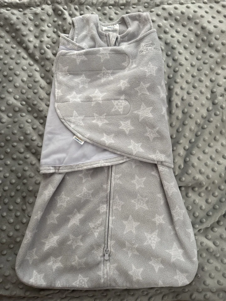 Two Gray Halo  SleepSack Swaddle With Stars Size Small 3-6 Months - Image 1 of 4