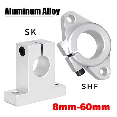 8-60mm Bore Linear Shaft Support Bracket Mount SK / SHF Bar Bearing Support CNC - Image 1 of 4