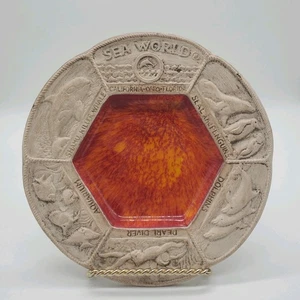 Piatto/Posacenere Vintage MCM Anni 60 Ceramica Tesoro Artigianale "Mondo Mare" - Foto 1 di 12