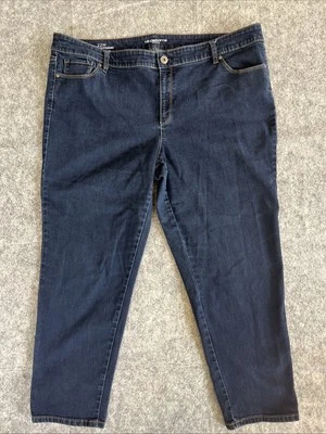 Liz Claiborne Jeans Women 22W (44 x 27) Blue Denim Boyfriend Skinny Stretch - Image 1 of 4