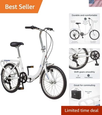 Schwinn Loop 7 速折叠自行车 - 轻量级通勤带 20 英寸车轮 — 第 1/4 张图片