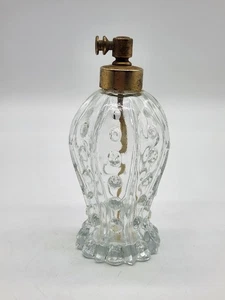 Vintage Clear Pressed Glass Hobnail Perfume Bottle Missing Atomizer Pump - Picture 1 of 9