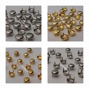 100 x Round Spike Claw Studs Rivets Leatherwork Shoes Bags Punk Rock Gothic Styl - Picture 1 of 9