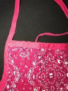 CHAPS size 6 GIRLS SUMMER DRESS paisley red print smocking chest top area NICE - Picture 1 of 3