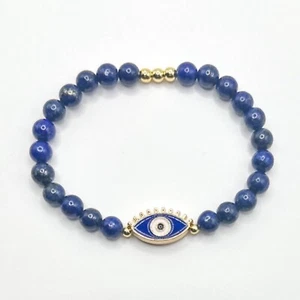 Lapis Lazuli Gold-Filled Evil Eye Bracelet, Jewish Evil Eye, Evil Eye Protection - Picture 1 of 3