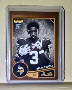 Jordan Addison 2023 Panini Studio Rookies NFL #19 Rookie Card 1/370 - Afbeelding 1 van 2