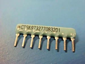 (20) CTS 77083201 200 Ohm 4 Res 8 PIN SIP Widerstand Array 770 Serie - Bild 1 von 2