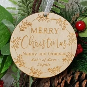 Tree Decoration Gift, Personalised Stocking Filler, Christmas Wreath - Picture 1 of 2