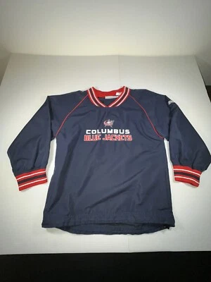 Juvenil~NHL CCM Pull Over Columbus Azul Chaquetas Manga Larga~Talla L (7) Foto 1 de 4