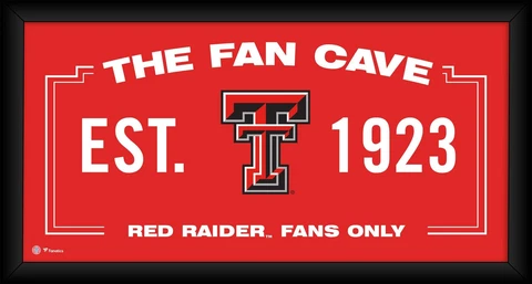 Texas Tech Raiders Framed 10" x 20" Fan Cave Collage Cover