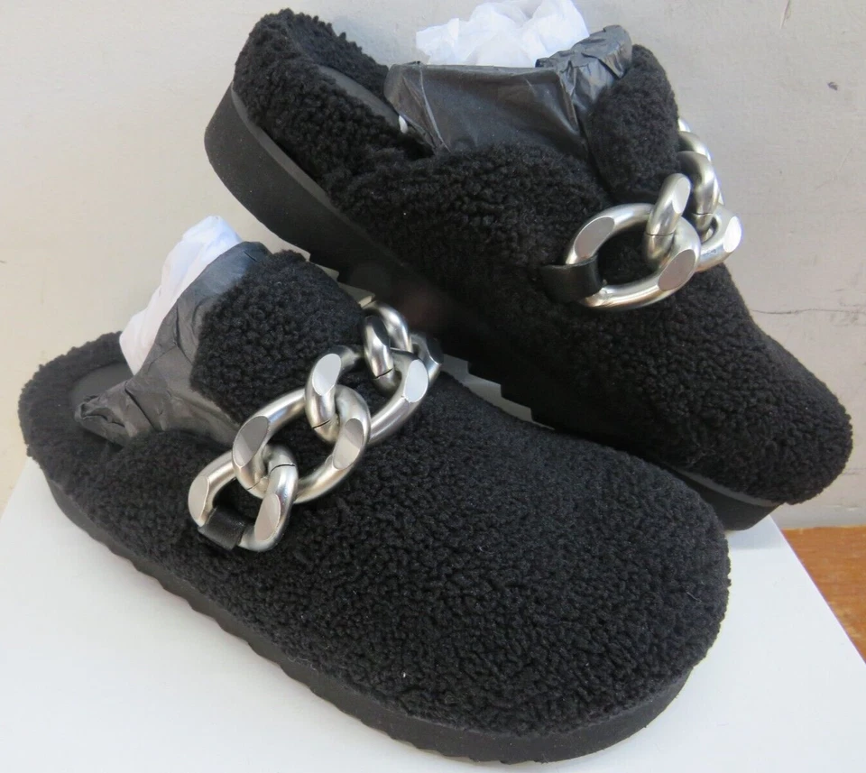 New ASH Women's Ghost Fur Mule Black/Black eu37 US6-6.5 - Imagem 1 de 4