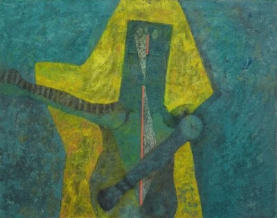 Personaje Rufino Tamayo en lienzo verde 16 x 20 Foto 1 de 4