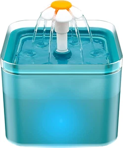 Cat Water Fountain: Cat Fountain - Water Fountains for Cats Indoor - 67Oz/2L Cat - Picture 1 of 12