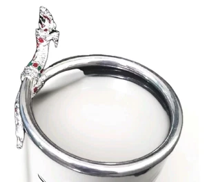 Naga Rare Talisman Bracelet Nakee Gemstone Bangle Silver Amulet Thai Dragon - Picture 1 of 4