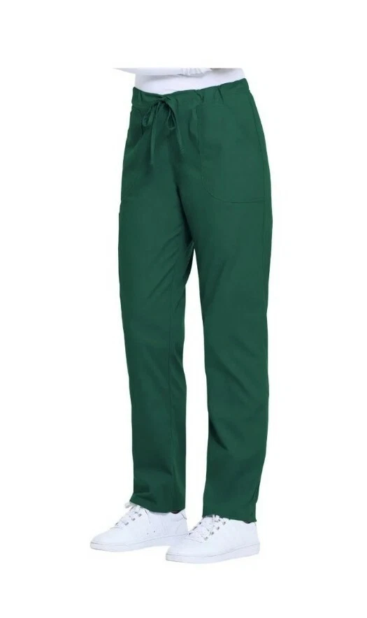 SCRUBSTAR Unisex M Core Essentials Drawstring Scrub Pants - Hunter Green.*37