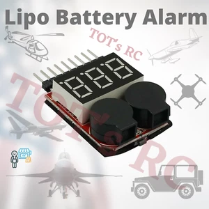 Lipo Akku Niederspannung Alarm 1S-8S Summer für RC AUTO BOOT Flugzeug FPV Heli Drohne - Bild 1 von 11
