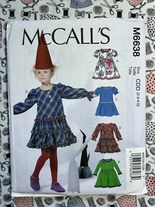 McCall's Pattern M6638 Children's & Girls' Dress Size 2-5 FF UNCUT - Picture 1 of 2
