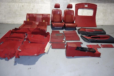 JDM Honda Prelude 1997-2001 Red Seats Carpet Door Panels Roof Liner Visors Mats Foto 1 de 4