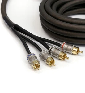 KnuKonceptz Krystal Twisted Pair OFC 4 Channel Smoke RCA Cable 4 Meter - Picture 1 of 2