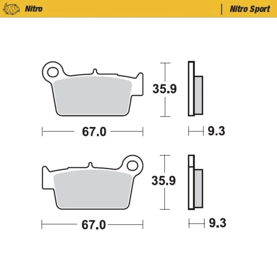 MotoMaster Rear Brake Pads for TM MX 125 2005-2018 Nitro Sport  Foto 1 de 1