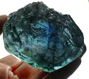 755Ct Aquamarine Super Santa Maria Blue Crystal Facet Rough Specimen YHLA14 - Picture 1 of 4