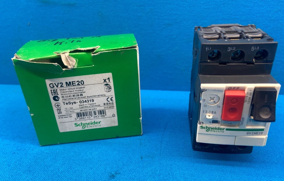 施耐德电动GV2ME20 TeSys-034319替换电机断路器 — 第 1/1 张图片