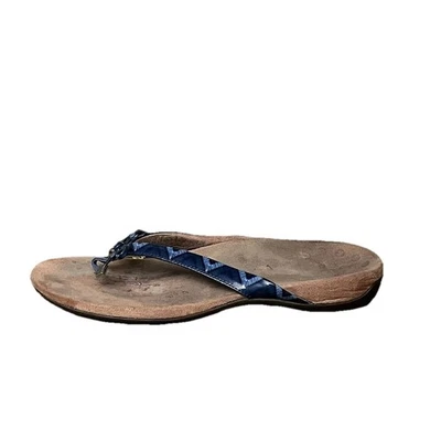 Chanclas Vionic para mujer talla 9 azules geométricas - sandalia tanga de playa ortopédica Foto 1 de 4