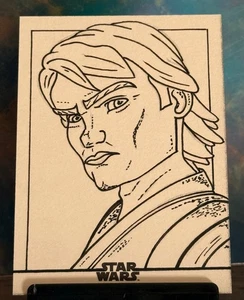 1/1 Sketch Card ANAKIN SKYWALKER 2025 Topps STAR WARS CHROME by Rusty Gilligan - Picture 1 of 2
